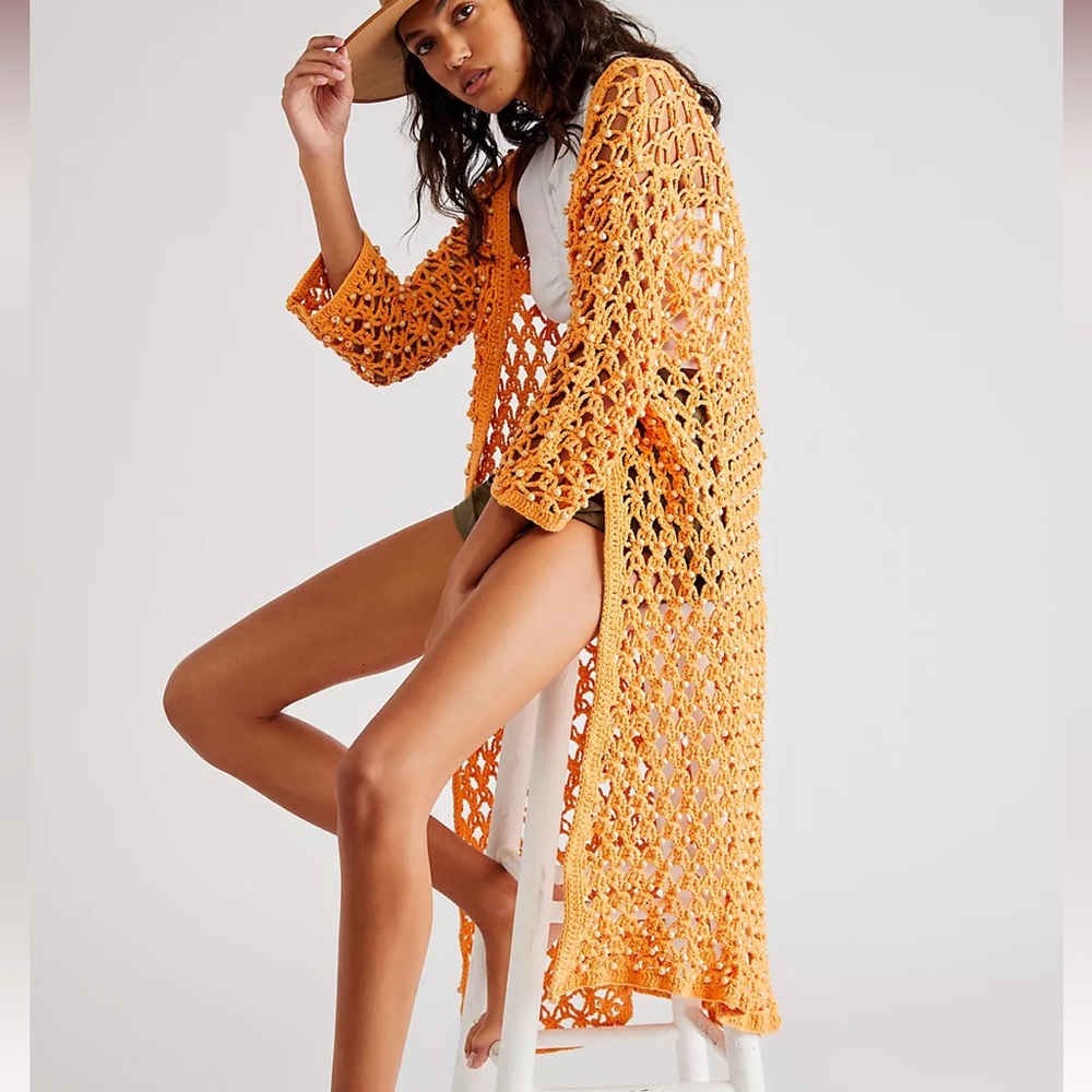 Flook Sunset Crochet Beaded Duster